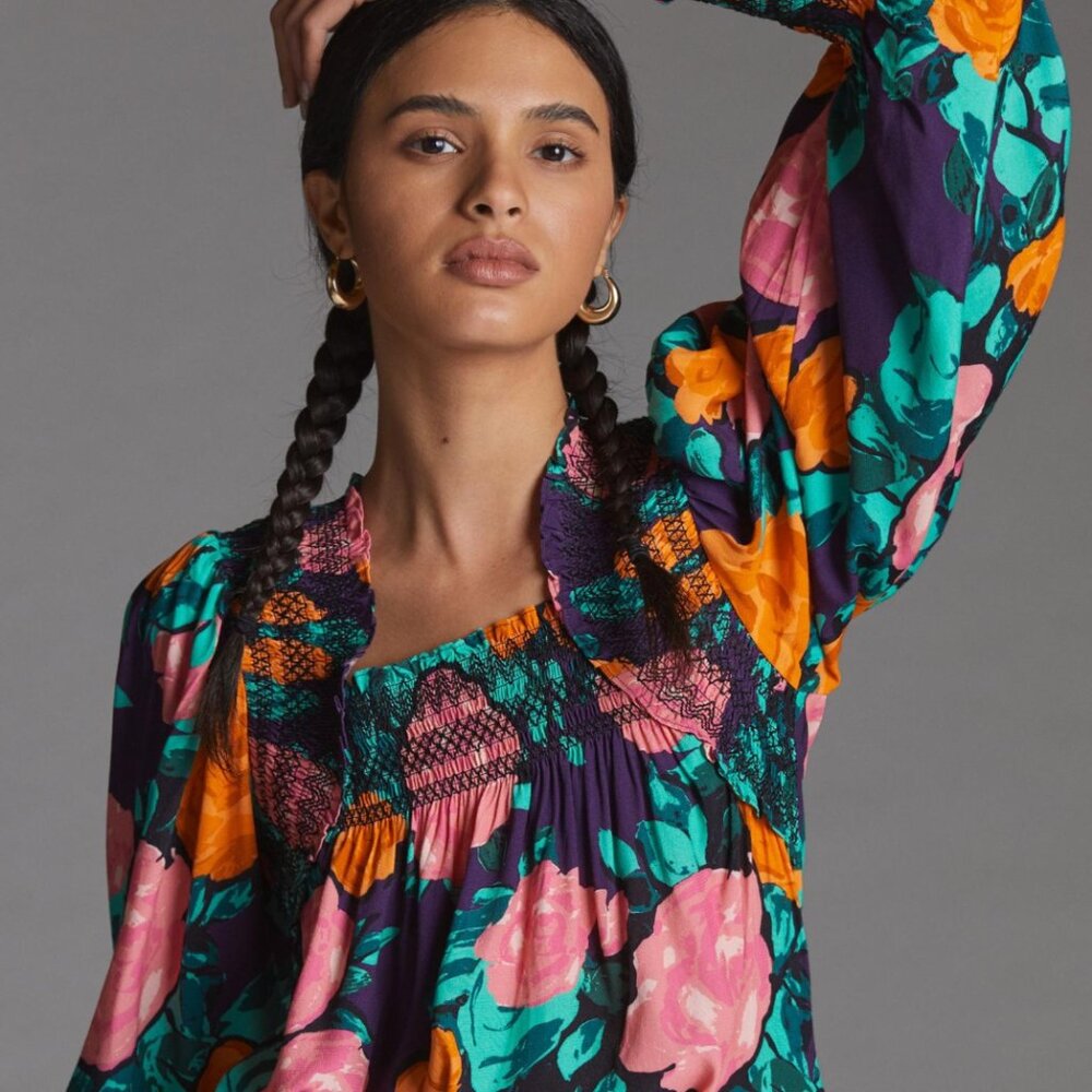Anthropologie Puff sleeve blouse by Tracy Reese